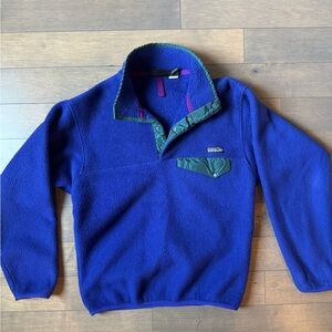 Vintage Patagonia Synchilla blue pullover Fleece XS 1990s